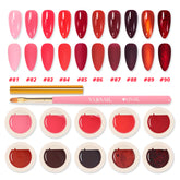 Solid Gel Polish 10 Colors Set - Lucky Pear